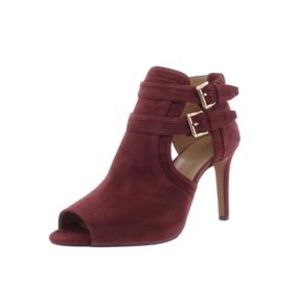 MICHAEL KORS Women’s Burgundy 1/2" Adjustable Strappy Leather Booties size 7.5